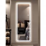 Rectangular Bathroom Hardware Sets , Illuminated Full Body LED Dressing Mirror