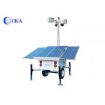OKAF Construction Site Surveillance Light Tower 4G 5G Mobile CCTV Trailer Solar Security Camera Tower for sale