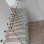 Staircase SS Aluminum Glass Railing Handrails For Balcony Deck Wall Architectural