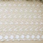 51 Width Floral Embroidered Nylon Mesh Lace Fabric For Curtain / Clothing for sale
