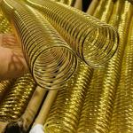 Dia 25.4mm Gold Plated Metal Spiral Binding Coils For Notebook for sale