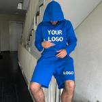 Sweatsuit Manufacturers Custom Two Piece Set High Quality Cotton Tracksuits French Terry Shorts and Hoodie Set Joggers for Men for sale