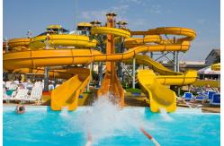 China 12mm Thickness fiber glass pool slide Water Theme Park Equipment Set supplier