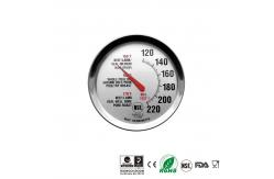 China Silver 2.4 Dial Bimetal NSF Oven Safe Meat Thermometer supplier