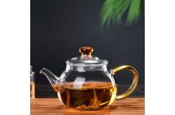 China High Borosilicate Tempered Glass Teapot , Blooming Transparent Tea Set supplier