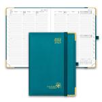 Executive Weekly Planner 2023-2023 Pacific Green With Hourly Schedule And Monthly Tabs for sale