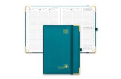 China Executive Weekly Planner 2023-2023 Pacific Green With Hourly Schedule And Monthly Tabs supplier