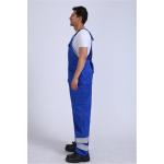 79% Cotton Blue Fr Coverall Bibs , 20% Polyester Chemical Protective Suit for sale