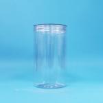 Food Grade Transparent Round Shape PET Plastic Candy Cookies Jar Clear Screw Cap for sale