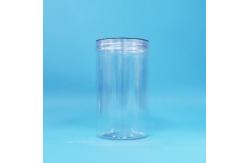 China Food Grade Transparent Round Shape PET Plastic Candy Cookies Jar Clear Screw Cap supplier