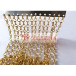 Decorative Aluminium Chain Strip Metal Mesh Curtain For Ceiling Light Drapery for sale