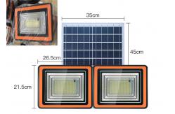 China Remote Control PVC Solar 100lm/W Led Exterior Floodlight supplier