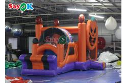 China Pumpkin Halloween Inflatable Bounce Castle With Slide Inflatable Combos For Party supplier