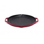 China Enamel Round Cast Iron Grill Pan manufacturer