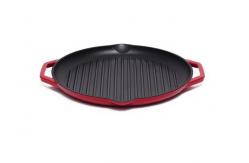 China Enamel Round Cast Iron Grill Pan supplier