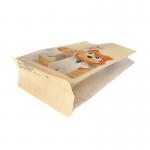 Side Gusseted Flat Bottom Food Packaging Bag For Powder Snack Cookie Nuts Cereal Spice for sale