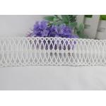 White 4.2cm Width Floral Guipure Lace Trim By The Yard , Wedding Stretchy Lace Ribbon for sale
