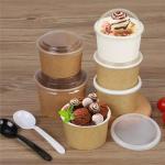 Eco Friendly Ice Cream Bowls Colorful Custom Design Good Price Ice Cream Disposable Paper Bowls for sale