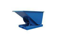 China 1.5CY Self Dumping Hopper Metal Forklift Dumping Bin supplier