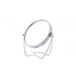 Silver Round Mirror For Makeup Rotatable Double Sided Mirror Glass Angle for sale