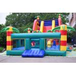 Customized Giant Inflatable Palm Tree Slides Inflatable Bouncy Castle With Slides