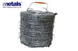 China 500m Roll And 1.6mm Thickness Hot Dipped Galvanized Barbed Wire With Handle supplier