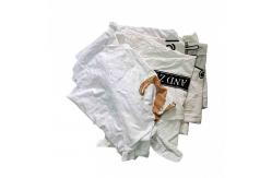 China Recycled 85% Cotton 25Kg Packaging White T Shirt Rags supplier