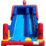 Blue And Red PVC Spiderman Kid Giant Inflatable Slide For Commercial for sale