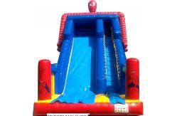 China Blue And Red PVC Spiderman Kid Giant Inflatable Slide For Commercial supplier
