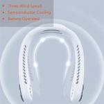 3 Speed Hands Free Neck Fan Rechargeable With Bluetooth Speaker for sale