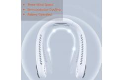 China 3 Speed Hands Free Neck Fan Rechargeable With Bluetooth Speaker supplier