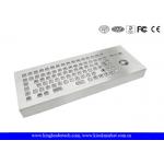 Desktop 86 Keys Stainless Steel Keyboard With Trackball FCC Brushed for sale