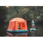 Orange / Blue Inflatable Shoal Floating Tent / Portable Beach Pop Up Tent for sale