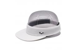 China 1 Inch White Adjustable Sun Visor Cap With Screen Printing Logo supplier
