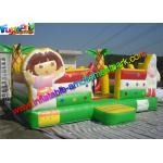 Customized Inflatable Dora Bounce Jumping House With Obstacle Inside for sale