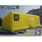 Yellow Festival Giant Inflatable Cube Tent , Inflatable Large Storage Tent Custom