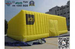 China Yellow Festival Giant Inflatable Cube Tent , Inflatable Large Storage Tent Custom supplier