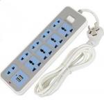 Home Desk Mount Power Strip European Style Plug Intelligent USB Lightning Fast Charging