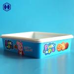 Hot Filling Customize IML Box Round Cookies Plastic Packaging SGS FDA QS for sale