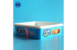 China Hot Filling Customize IML Box Round Cookies Plastic Packaging SGS FDA QS supplier
