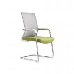 Red Ergonomic Mesh Arched Feet Guest Manager Office Chair For Office