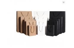China Custom Takeaway Paper Bags Or Food Delivery Black White Brown supplier
