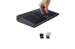 China RJ45 Connector 60 Keys POS Programmable Keyboard With Magnetic Card Reader supplier