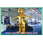 Golden Man Cloth Inflatable Cartoon Characters For Birthday Parties for sale