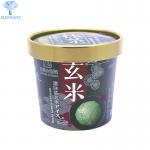 Compostable 12oz Dessert Ice Cream Paper Cup UV Coating Glossy Lamination for sale