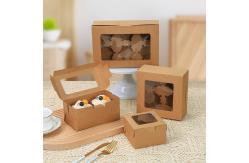 China Food Grade Windowed Cake Boxes with Customized Design and Shape supplier
