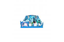 China Snow Theme Children Fun Park Inflatable With Two Slide Bouncy supplier