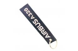 China ​Custom Airbus Keychain - Aviation-Themed Embroidered Gift with Durable Metal Ring & Eco Materials​ supplier