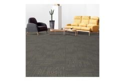 China Striped Commercial Modular Carpet 50x50cm PP Tiles With Bitumen Backing supplier