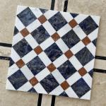 Handmade Square Interior Waterjet Medallions Patterns Marble Stone Floor Tile for sale